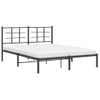 Cama Matrimonial | Cama Para Adultos | Estructura De Cama Con Cabecero Metal Negro 150x200 Cm Cfw225884