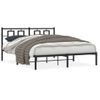 Cama Matrimonial | Cama Para Adultos | Estructura De Cama Con Cabecero Metal Negro 150x200 Cm Cfw934134