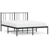 Cama Matrimonial | Cama Para Adultos | Estructura De Cama Con Cabecero Metal Negro 160x200 Cm Cfw175577