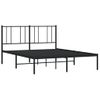 Cama Matrimonial | Cama Para Adultos | Estructura De Cama Con Cabecero Metal Negro 160x200 Cm Cfw175577