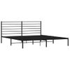 Cama Matrimonial | Cama Para Adultos | Estructura De Cama Con Cabecero Metal Negro 180x200 Cm Cfw345390