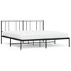 Cama Matrimonial | Cama Para Adultos | Estructura De Cama Con Cabecero Metal Negro 180x200 Cm Cfw776880