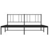 Cama Matrimonial | Cama Para Adultos | Estructura De Cama Con Cabecero Metal Negro 180x200 Cm Cfw776880