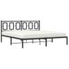 Cama Matrimonial | Cama Para Adultos | Estructura De Cama Con Cabecero Metal Negro 180x200 Cm Cfw726885