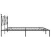 Cama Matrimonial | Cama Para Adultos | Estructura De Cama Con Cabecero Metal Negro 180x200 Cm Cfw99900