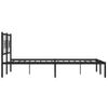 Cama Matrimonial | Cama Para Adultos | Estructura De Cama Con Cabecero Metal Negro 180x200 Cm Cfw686342