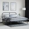 Cama Matrimonial | Cama Para Adultos | Estructura De Cama Con Cabecero Metal Negro 180x200 Cm Cfw108334