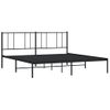 Cama Matrimonial | Cama Para Adultos | Estructura De Cama Con Cabecero Metal Negro 183x213 Cm Cfw420221