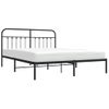 Cama Matrimonial | Cama Para Adultos | Estructura De Cama Con Cabecero Metal Negro 183x213 Cm Cfw272913