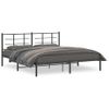 Cama Matrimonial | Cama Para Adultos | Estructura De Cama Con Cabecero Metal Negro 183x213 Cm Cfw43167