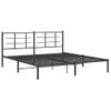 Cama Matrimonial | Cama Para Adultos | Estructura De Cama Con Cabecero Metal Negro 183x213 Cm Cfw43167