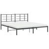 Cama Matrimonial | Cama Para Adultos | Estructura De Cama Con Cabecero Metal Negro 183x213 Cm Cfw43167