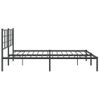 Cama Matrimonial | Cama Para Adultos | Estructura De Cama Con Cabecero Metal Negro 183x213 Cm Cfw43167