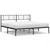 Cama Matrimonial | Cama Para Adultos | Estructura De Cama Con Cabecero Metal Negro 183x213 Cm Cfw379879