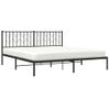 Cama Matrimonial | Cama Para Adultos | Estructura De Cama Con Cabecero Metal Negro 183x213 Cm Cfw213308