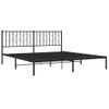 Cama Matrimonial | Cama Para Adultos | Estructura De Cama Con Cabecero Metal Negro 183x213 Cm Cfw213308