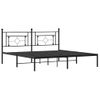 Cama Matrimonial | Cama Para Adultos | Estructura De Cama Con Cabecero Metal Negro 183x213 Cm Cfw415577