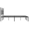 Cama Matrimonial | Cama Para Adultos | Estructura De Cama Con Cabecero Metal Negro 183x213 Cm Cfw415577