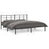 Cama Matrimonial | Cama Para Adultos | Estructura De Cama Con Cabecero Metal Negro 193x203 Cm Cfw49714