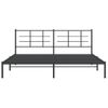 Cama Matrimonial | Cama Para Adultos | Estructura De Cama Con Cabecero Metal Negro 193x203 Cm Cfw49714