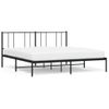 Cama Matrimonial | Cama Para Adultos | Estructura De Cama Con Cabecero Metal Negro 193x203 Cm Cfw142294