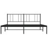 Cama Matrimonial | Cama Para Adultos | Estructura De Cama Con Cabecero Metal Negro 193x203 Cm Cfw142294