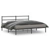 Cama Matrimonial | Cama Para Adultos | Estructura De Cama Con Cabecero Metal Negro 193x203 Cm Cfw601189