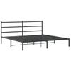 Cama Matrimonial | Cama Para Adultos | Estructura De Cama Con Cabecero Metal Negro 193x203 Cm Cfw601189