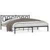 Cama Matrimonial | Cama Para Adultos | Estructura De Cama Con Cabecero Metal Negro 193x203 Cm Cfw326838