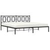 Cama Matrimonial | Cama Para Adultos | Estructura De Cama Con Cabecero Metal Negro 193x203 Cm Cfw326838