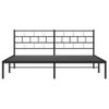 Cama Matrimonial | Cama Para Adultos | Estructura De Cama Con Cabecero Metal Negro 193x203 Cm Cfw253159