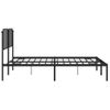 Cama Matrimonial | Cama Para Adultos | Estructura De Cama Con Cabecero Metal Negro 193x203 Cm Cfw308783