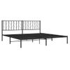 Cama Matrimonial | Cama Para Adultos | Estructura De Cama Con Cabecero Metal Negro 193x203 Cm Cfw755524