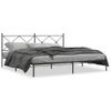 Cama Matrimonial | Cama Para Adultos | Estructura De Cama Con Cabecero Metal Negro 193x203 Cm Cfw50653