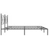 Cama Matrimonial | Cama Para Adultos | Estructura De Cama Con Cabecero Metal Negro 193x203 Cm Cfw50653