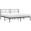 Cama Matrimonial | Cama Para Adultos | Estructura De Cama Con Cabecero Metal Negro 193x203 Cm Cfw878430