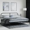 Cama Matrimonial | Cama Para Adultos | Estructura De Cama Con Cabecero Metal Negro 200x200 Cm Cfw988613