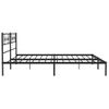 Cama Matrimonial | Cama Para Adultos | Estructura De Cama Con Cabecero Metal Negro 200x200 Cm Cfw147807