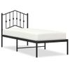 Cama Individual | Cama Para Adultos | Estructura De Cama Con Cabecero Metal Negro 75x190 Cm Cfw166745