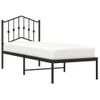 Cama Individual | Cama Para Adultos | Estructura De Cama Con Cabecero Metal Negro 75x190 Cm Cfw166745