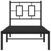 Cama Para Adulto | Cama Individual | Estructura De Cama Con Cabecero Metal Negro 75x190 Cm Cfw590730