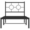 Cama Para Adulto | Cama Individual | Estructura De Cama Con Cabecero Metal Negro 75x190 Cm Cfw972962