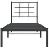 Cama Para Adulto | Cama Individual | Estructura De Cama Con Cabecero Metal Negro 75x190 Cm Cfw614529