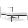 Cama Individual | Cama Para Adultos | Estructura De Cama Con Cabecero Metal Negro 80x200 Cm Cfw489846