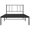 Cama Individual | Cama Para Adultos | Estructura De Cama Con Cabecero Metal Negro 90x190 Cm Cfw824767