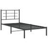 Cama Para Adulto | Cama Individual | Estructura De Cama Con Cabecero Metal Negro 90x190 Cm Cfw101840