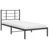 Cama Para Adulto | Cama Individual | Estructura De Cama Con Cabecero Metal Negro 90x190 Cm Cfw101840