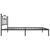 Cama Individual | Cama Para Adultos | Estructura De Cama Con Cabecero Metal Negro 90x190 Cm Cfw500196