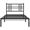 Cama Para Adulto | Cama Individual | Estructura De Cama Con Cabecero Metal Negro 90x200 Cm Cfw264701