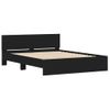 Cama Matrimonial | Cama Para Adultos | Estructura De Cama Con Cabecero Negra 140x190 Cm Cfw710225